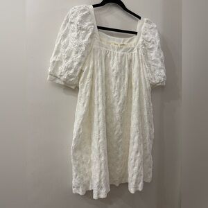 Anthropologie Maeve white NWT shift dress - small - short sleeve